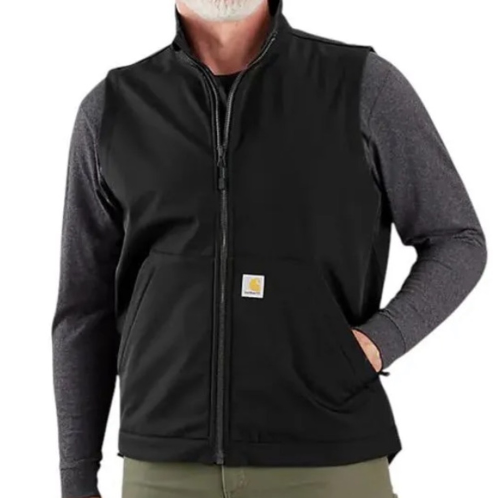 Carhartt Men’s Rain Defender Soft Shell Vest in Black 🆕